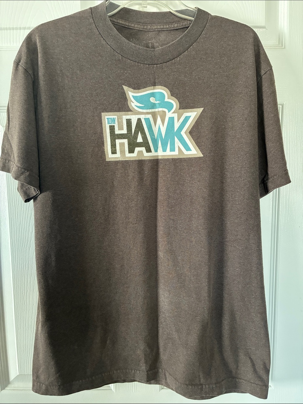 Vintage Y2K Tony Hawk Skateboard Graphic T-Shirt Brown L